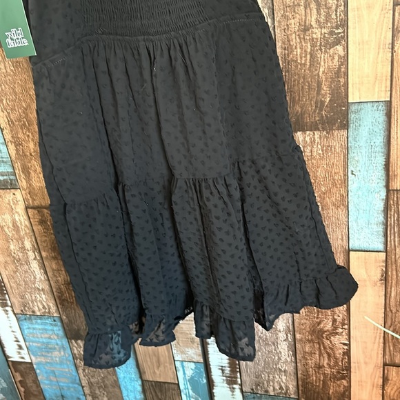 Wild fable XS black heart texture layered tie shoulder dress - Picture 15 of 16